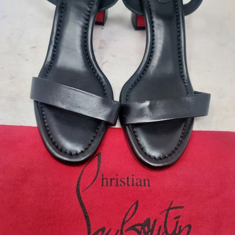 Christian Louboutin Black Miss Jane Sandal - Picture 3 of 11